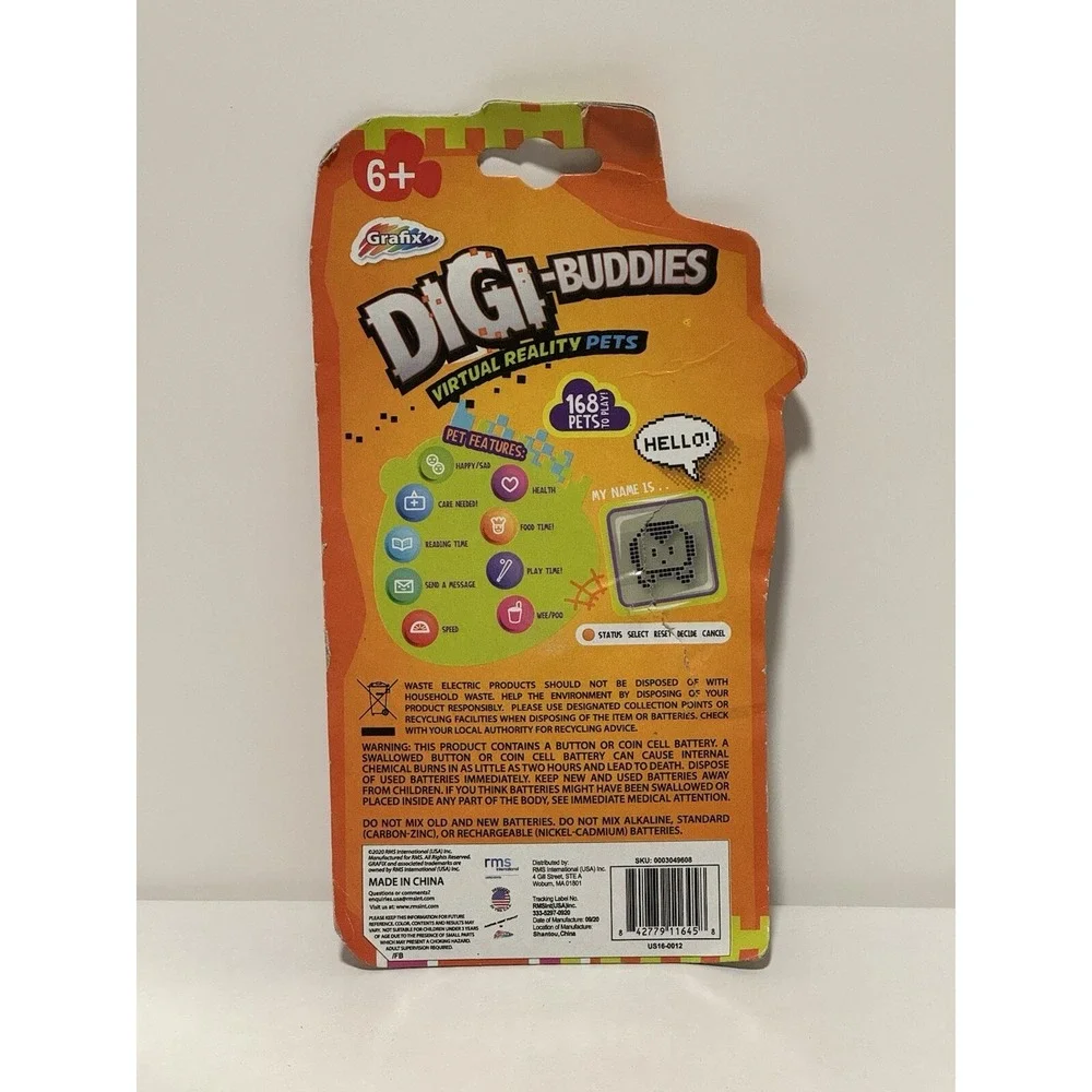New Grafix Digi Buddies Green Virtual Reality Pet 168 Pets To Play